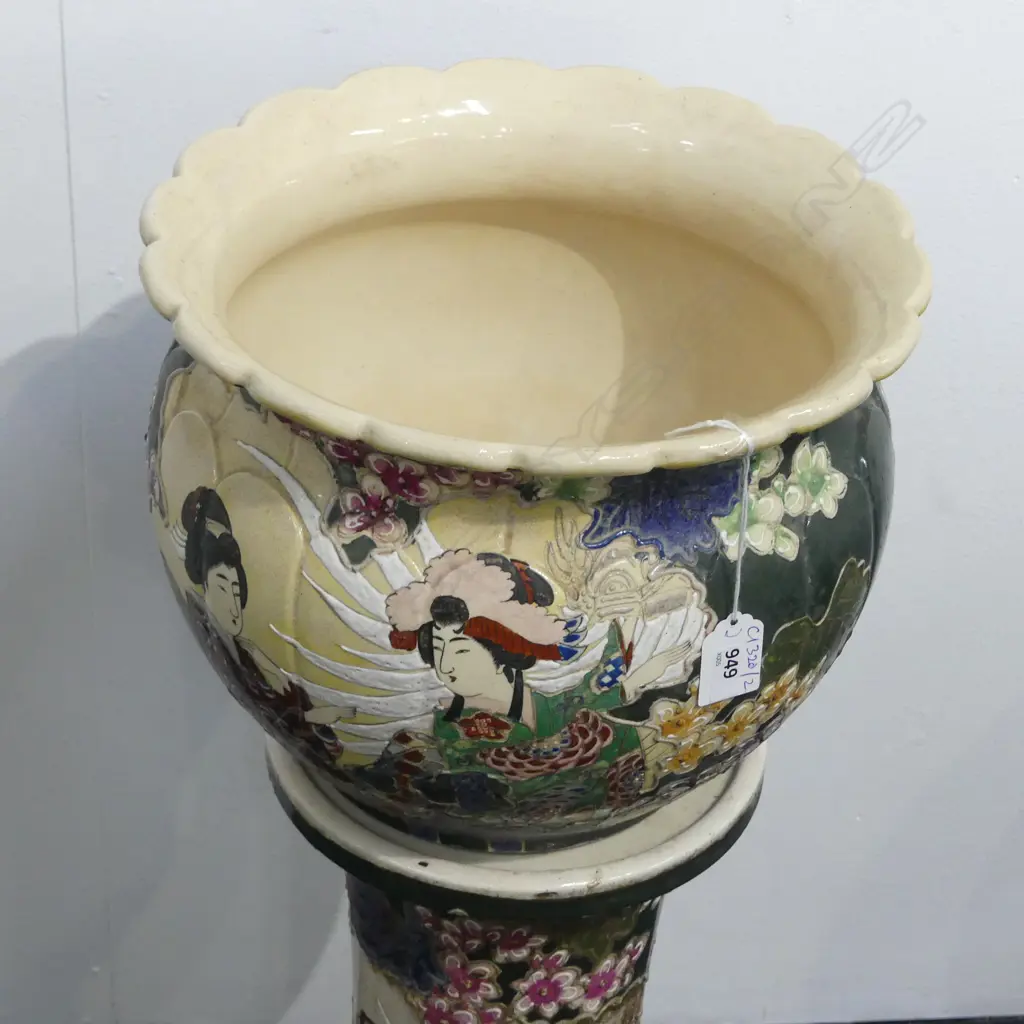 JAPANESE JARDINIERE ON STAND H.685mm Image 1++