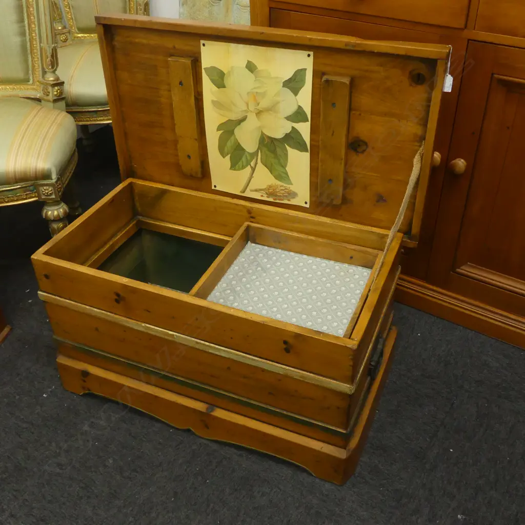 WOODEN BLANKET BOX 'COUNTRY LANE HANDMADE FURNITURE' 800x440x440mm Image 1++