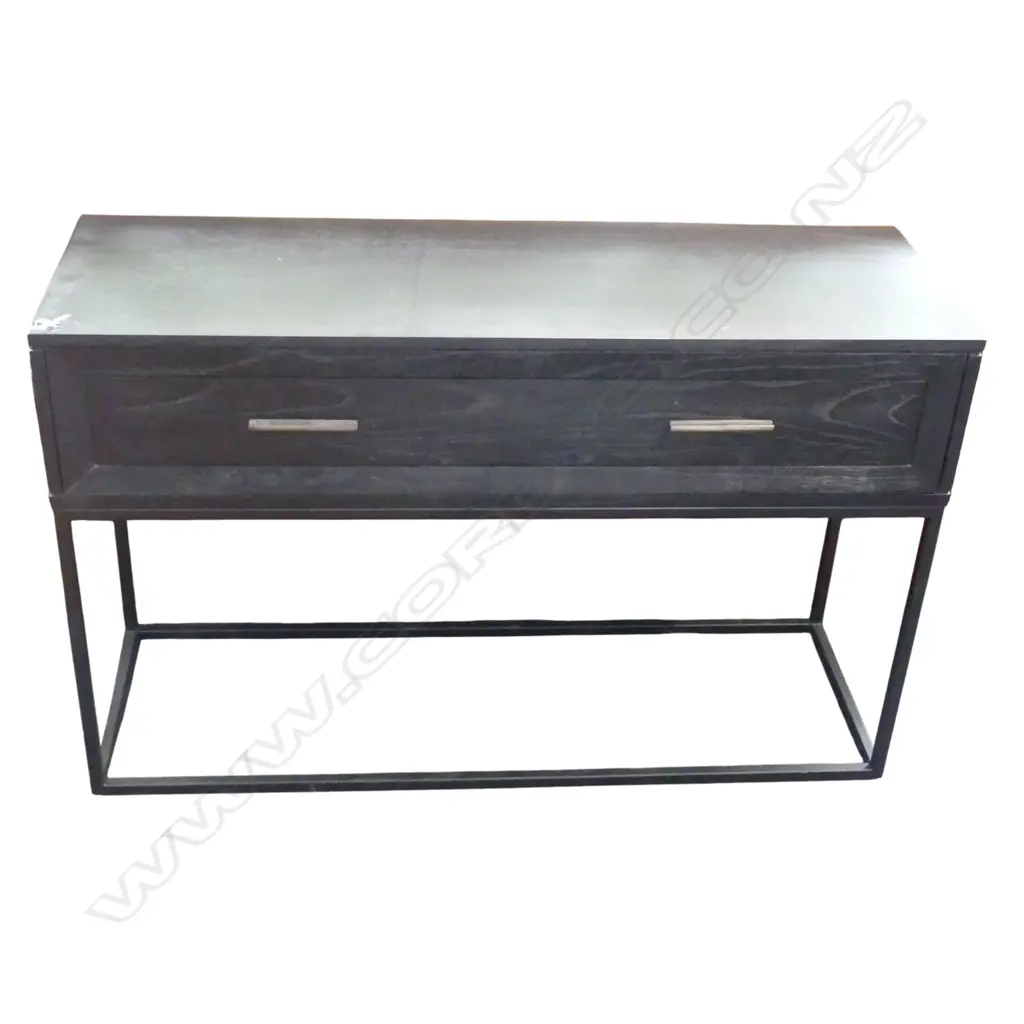 MODERN EBONISED CONSOLE TABLE 1200x400x755mm Image 1++