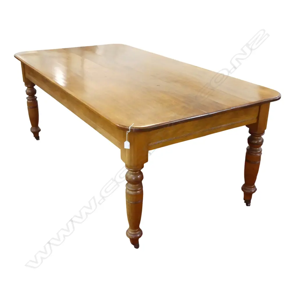 COLONIAL KAURI DINING TABLE ON CASTORS 1970x1030x750mm Image 1++