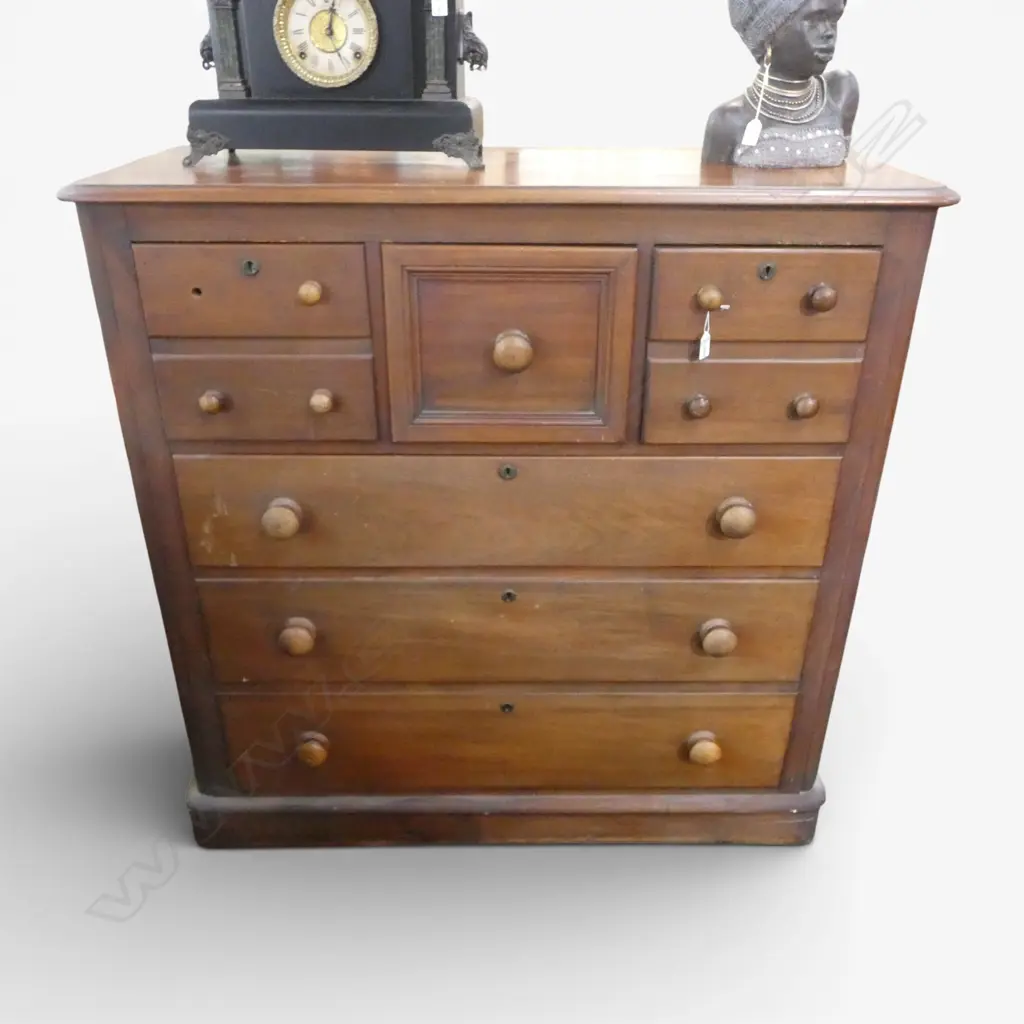 RIMU CHEST OF DRAWERS 1170 x 470 x 1180mm (handle missing) Image 1++
