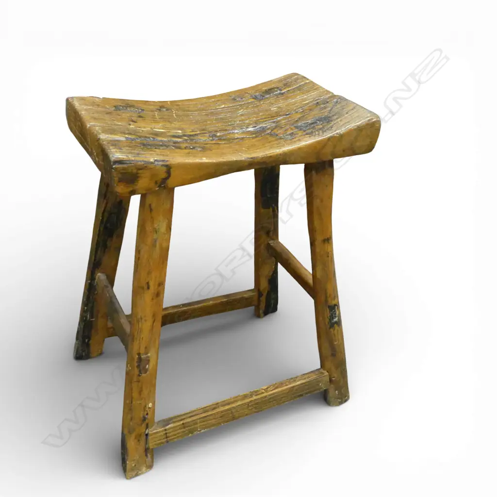 RUSTIC WOODEN STOOL H.535mm Image 1++