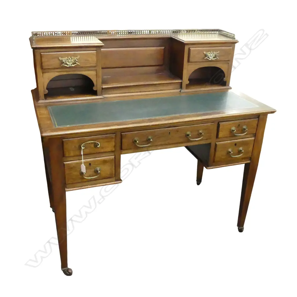 EDWARDIAN LEATHER INSET DESK 1070x600x1050mm Image 1++
