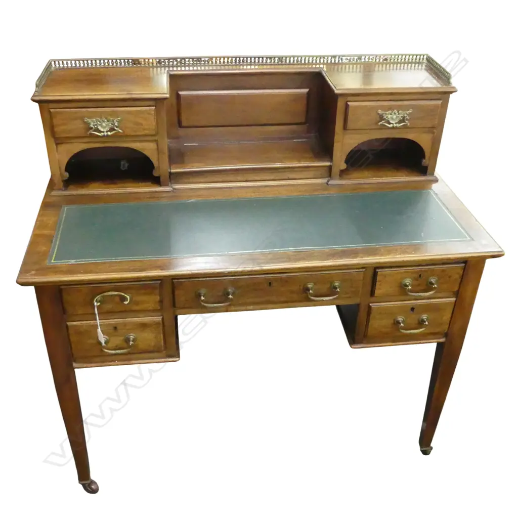 EDWARDIAN LEATHER INSET DESK 1070x600x1050mm Image 1++
