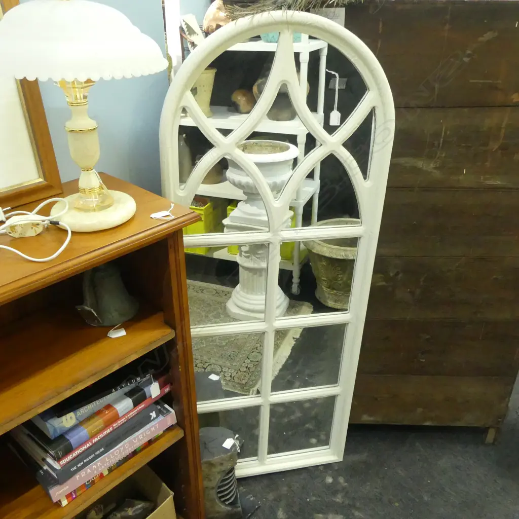 LG MIRROR; WHITE PAINTED WOODEN FRAME 1480x600mm Image 1++