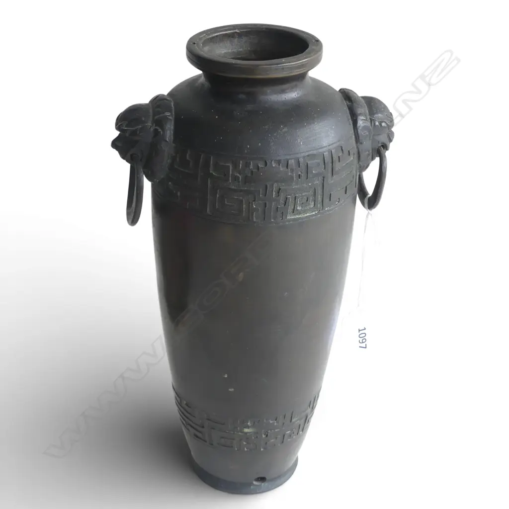 CHINESE BRONZE VASE part converted to table lamp H.300mm Image 1++