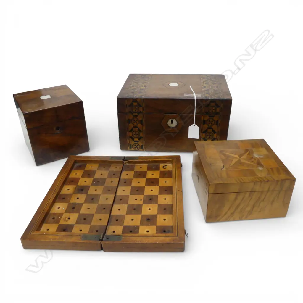 3 INLAID BOXES + GAME BOARD  Image 1++