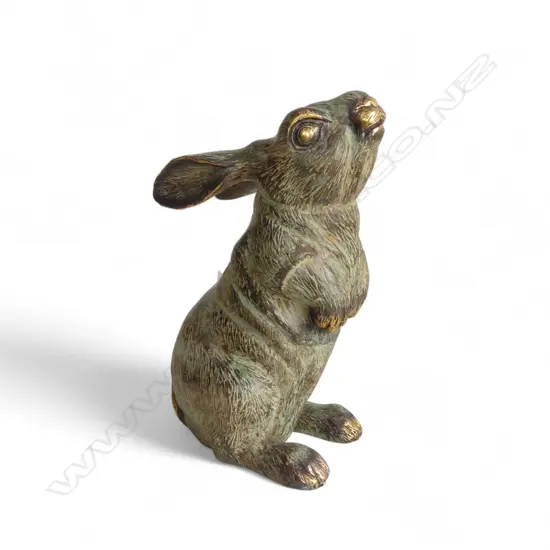 HOLLOW BRONZE HARE RABBIT H.310mm