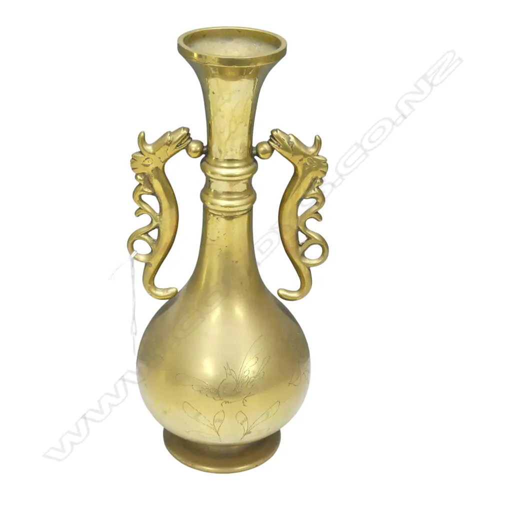 ORIENTAL BRASS VASE H.335mm Image 1++