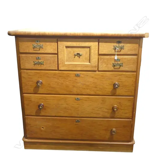 COLONIAL MOTTLED KAURI SCOTCH CHEST some fading 1290x545x1280mm some faults