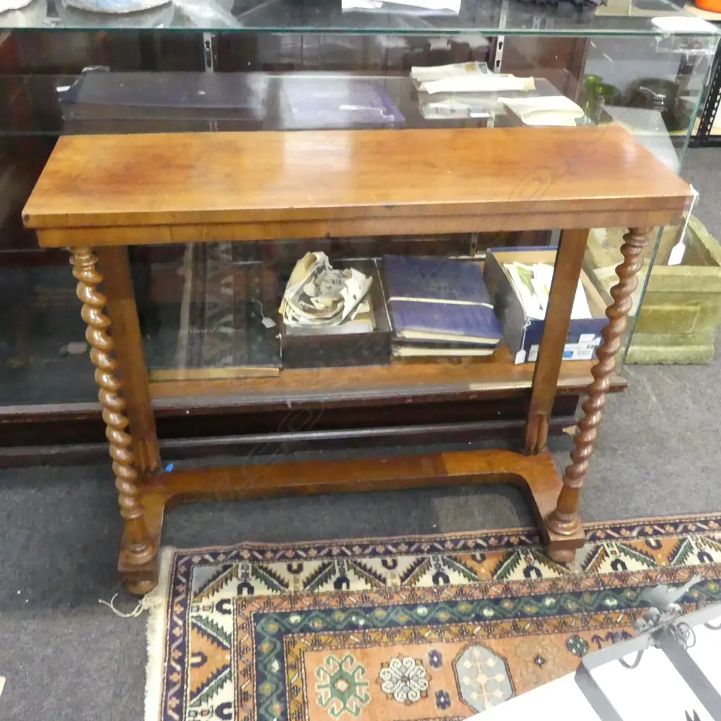 ANTIQUE MAHOGANY CONSOLE TABLE 990x305x820mm Image 1++