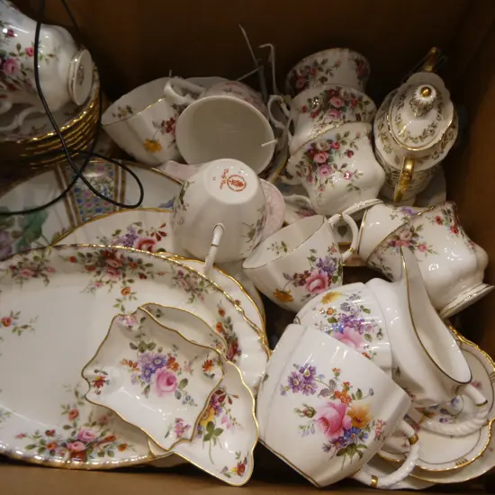 ASST. QUALITY CHINA; ROYAL ALBERT, DERBY POSIES ETC