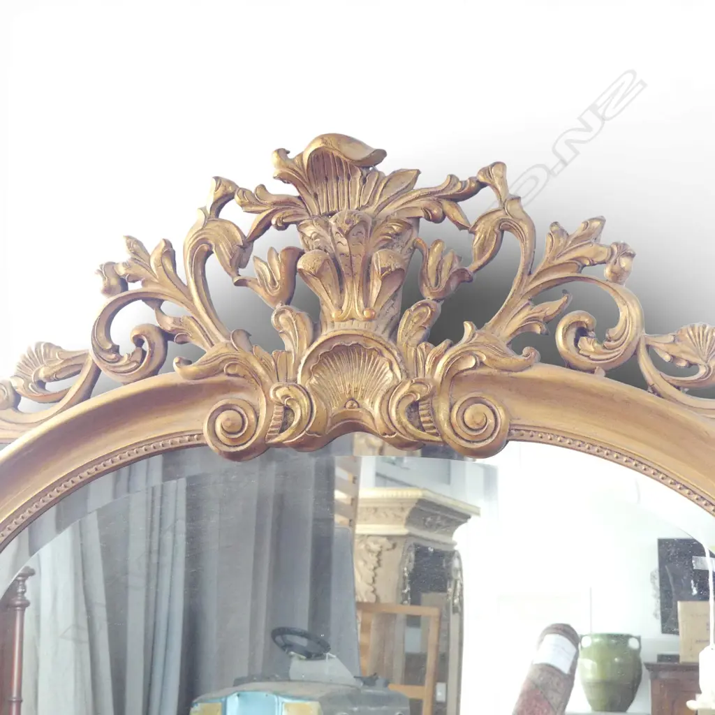 LG FRENCH BEVEL EDGED OVER MANTEL MIRROR 1880x1070mm Image 1++