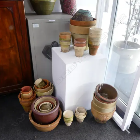 ASST. GARDEN PLANT POTS; TERRACOTTA ETC