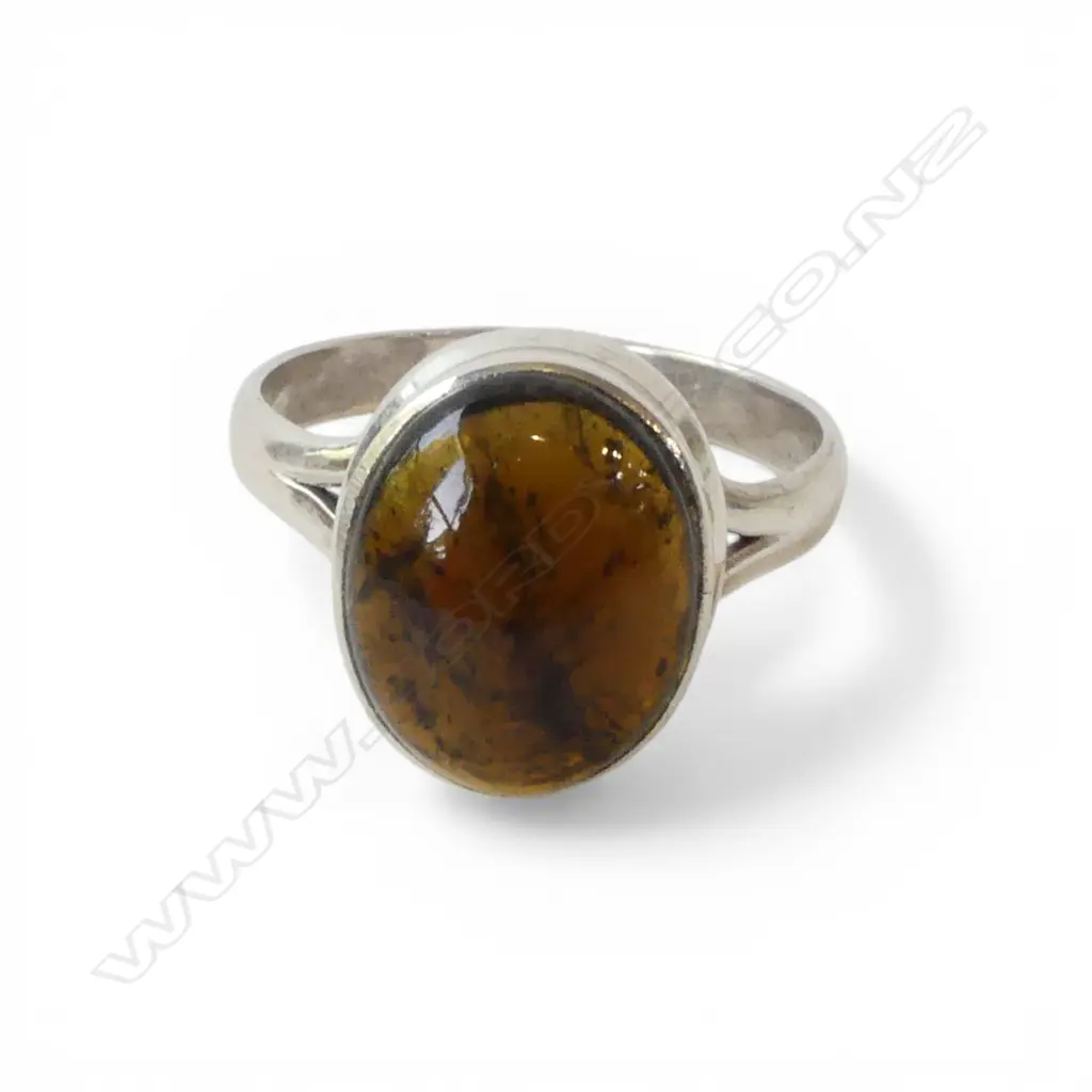 SILVER TOURMALINE RING SIZE R Image 1++