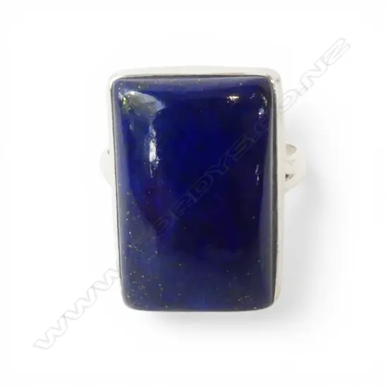 SILVER LAPIS LAZULI RING SIZE Q