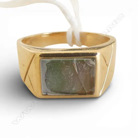 14CT RING, STONE FAULTED 4.8gms SIZE O