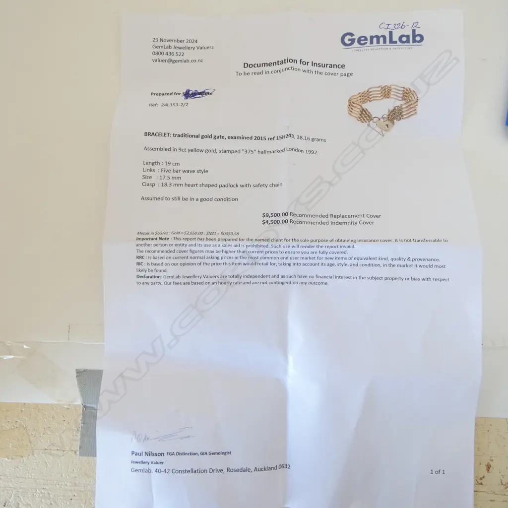 LGE & HEAVY CAST 9ct GOLD GATELINK BRACELET w valuation Image 1++