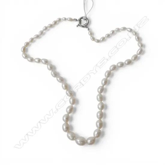 GRADUATED FRESHWATER PEARL NECKLACE L.460mm