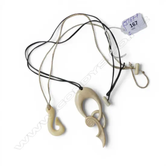 2 BONE PENDANTS; HEI MATUA & OTHER FORM 