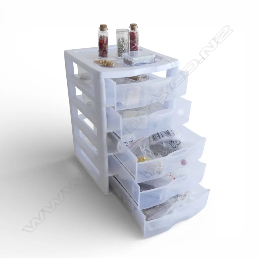 DRAWERS filled w JEWELLERY FINDINGS, PARTS & COMPONENTS Image 1++