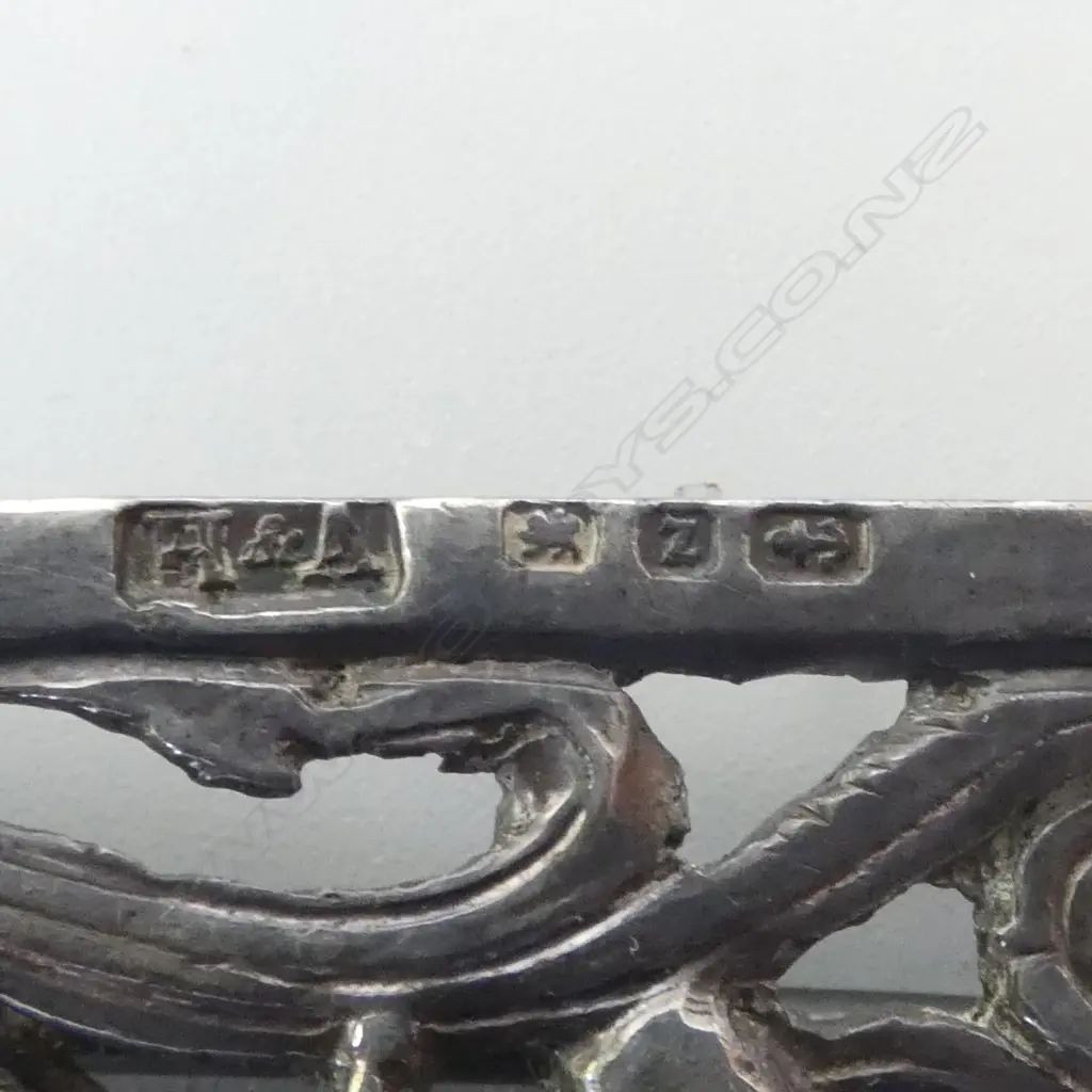 LATE VICTORIAN STYLISH ART NOUVEAU FIGURED 2 PCE BUCKLE Birmingham 1899 by Horton & Allday  Image 1++
