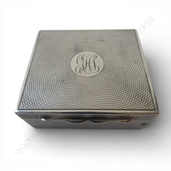 STG SILVER MATCHBOX w. STRIKER, LONDON 1922 W.55mm 123gms