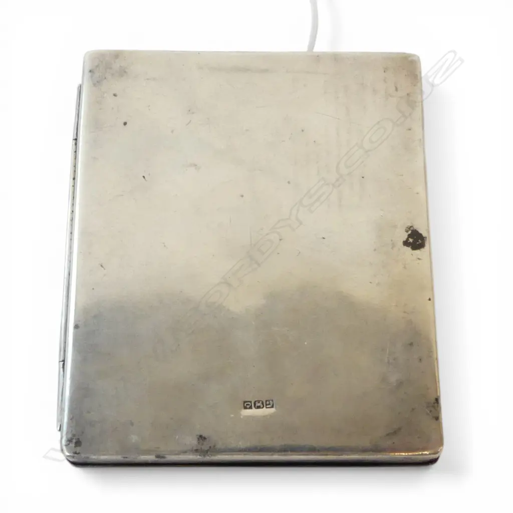 EGYPTIAN SILVER HALLMARKED CIG. CASE 107gms Image 1++