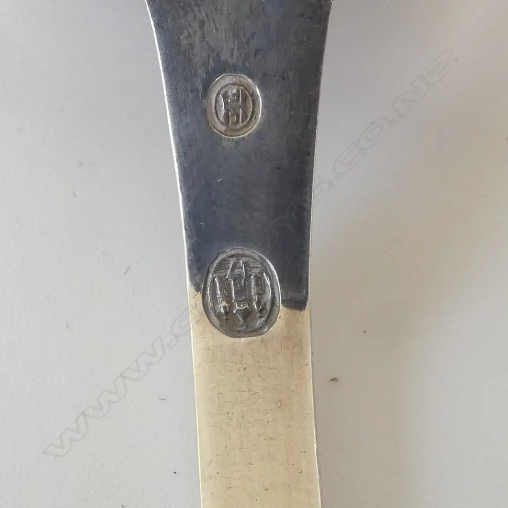 6 DANISH SILVER TABLE SPOONS, 1917 L.210mm 229gms Image 1++