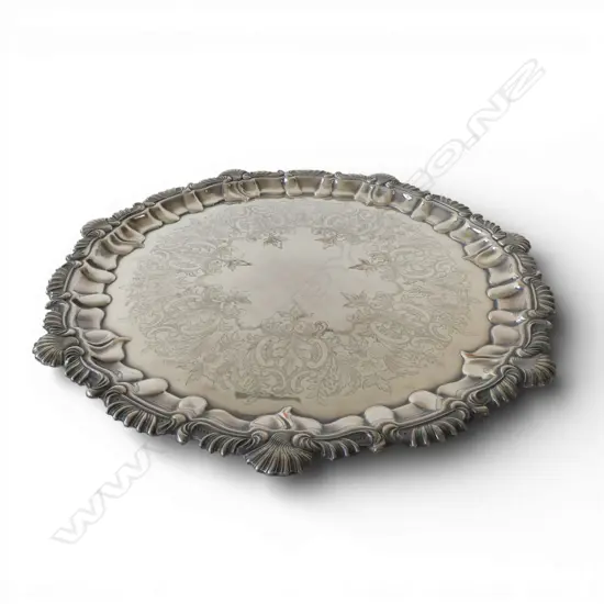 ASHBERRY SHEFFIELD PLATE TRAY Dia.425mm