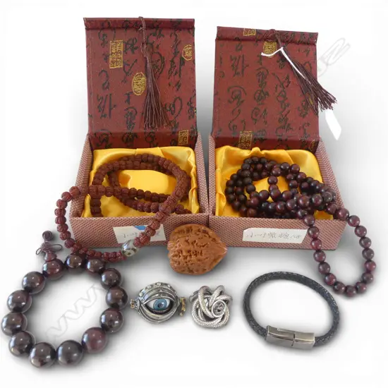 7 PCES COSTUME JEWELLERY; ORIENTAL ETC
