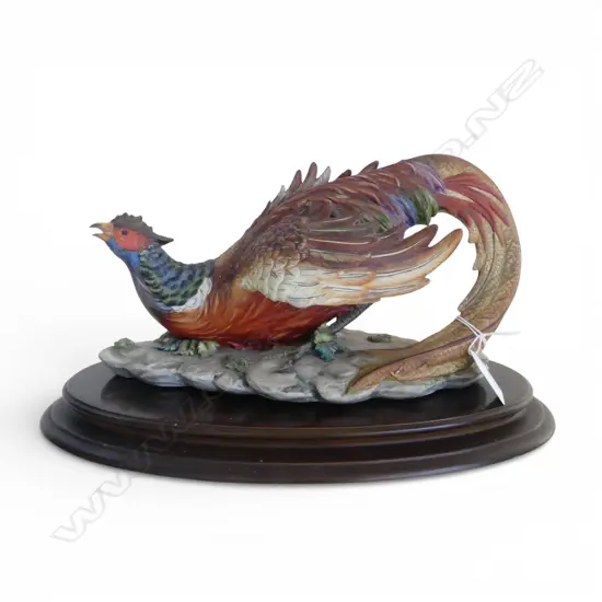 CERAMIC PHEASANT ON STAND H.180mm