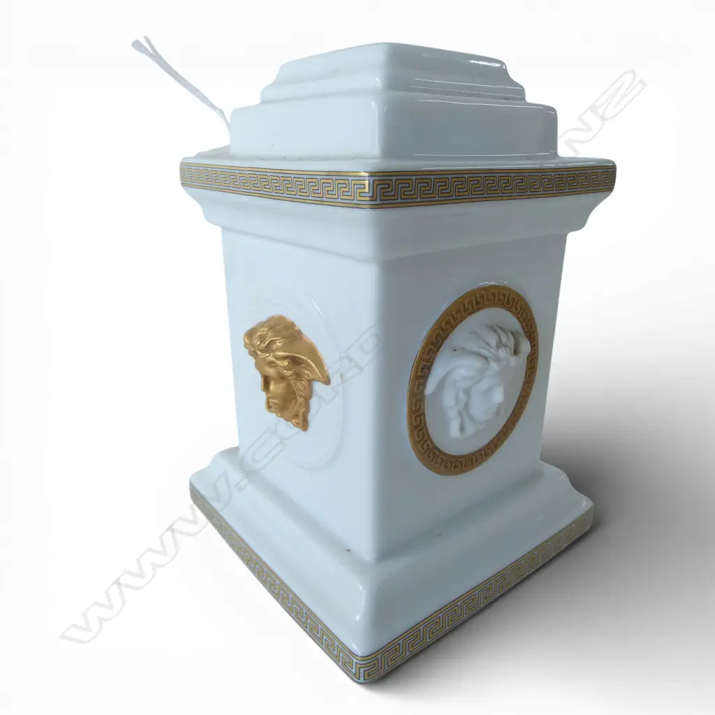 ROSENTHAL VERSACE DESK CLOCK original sticker to base H.125mm Image 1++