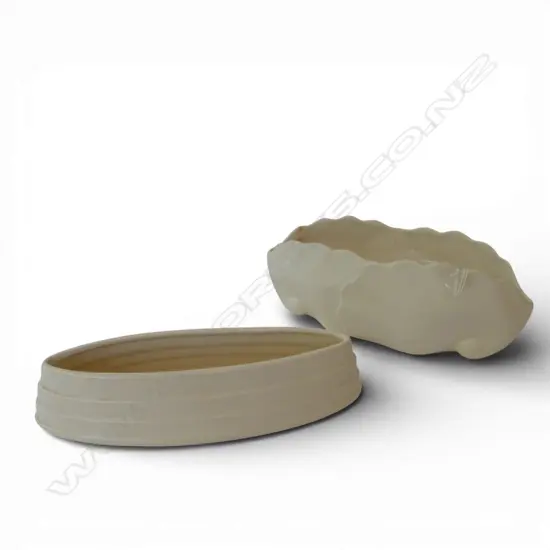 2 CROWN LYNN TROUGH VASES #105, #75 W.270mm