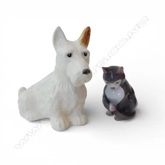   BESWICK SCOTTY DOG + COPENHAGEN KITTEN