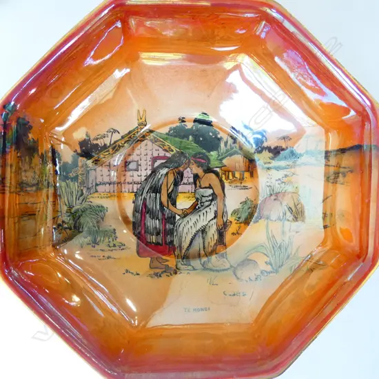 GRIMWADES MAORI WARE 'TE HONGI' OCTAGONAL BOWL, Dia.220mm