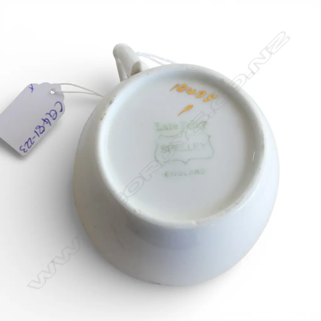 SHELLEY FLORAL PAT. 3 TRIOS + PLATE Image 1++