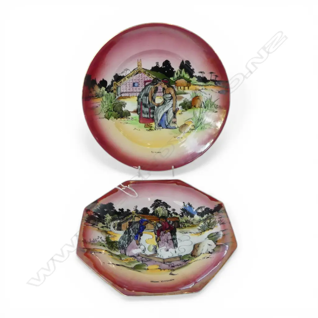 2 GRIMWADES 'MAORI WARE' PLATES, Dia.250mm largest Image 1++