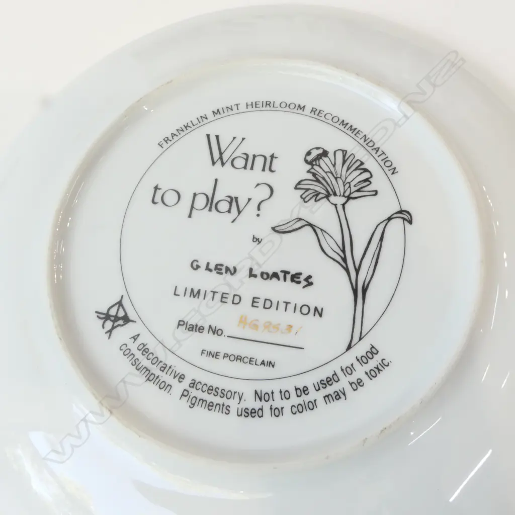 13 FRANKLIN MINT WILD CATS CABINET PLATES Dia.205mm one smaller Image 1++