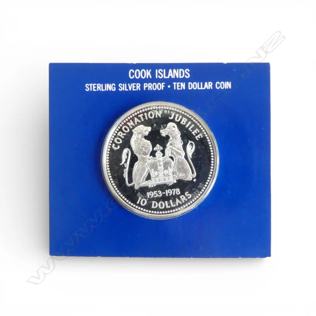 1978 COOK ISLANDS STG SILVER $10 COIN 27.9gms Image 1++