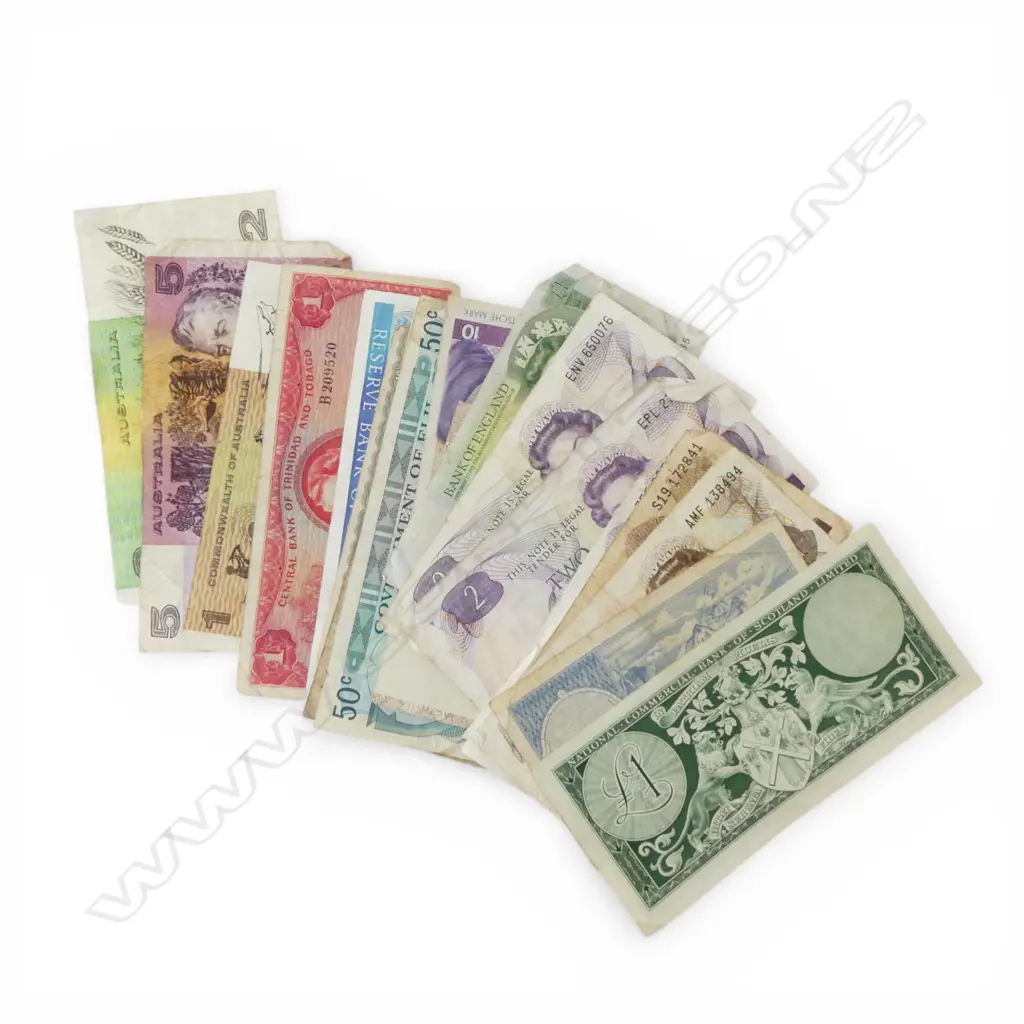 ASST. NEW ZEALAND & OTHER WORLD BANK NOTES Image 1++
