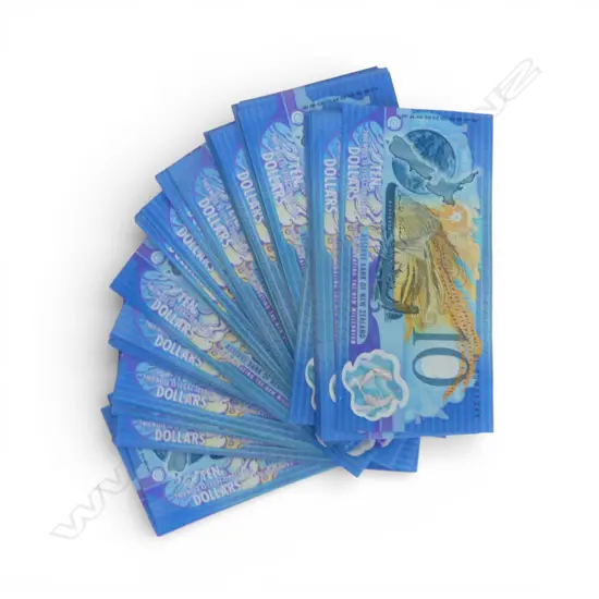 **RTV** 144 $10 'MILLENIUM' NZ BANK NOTES probably UNC but the odd crease