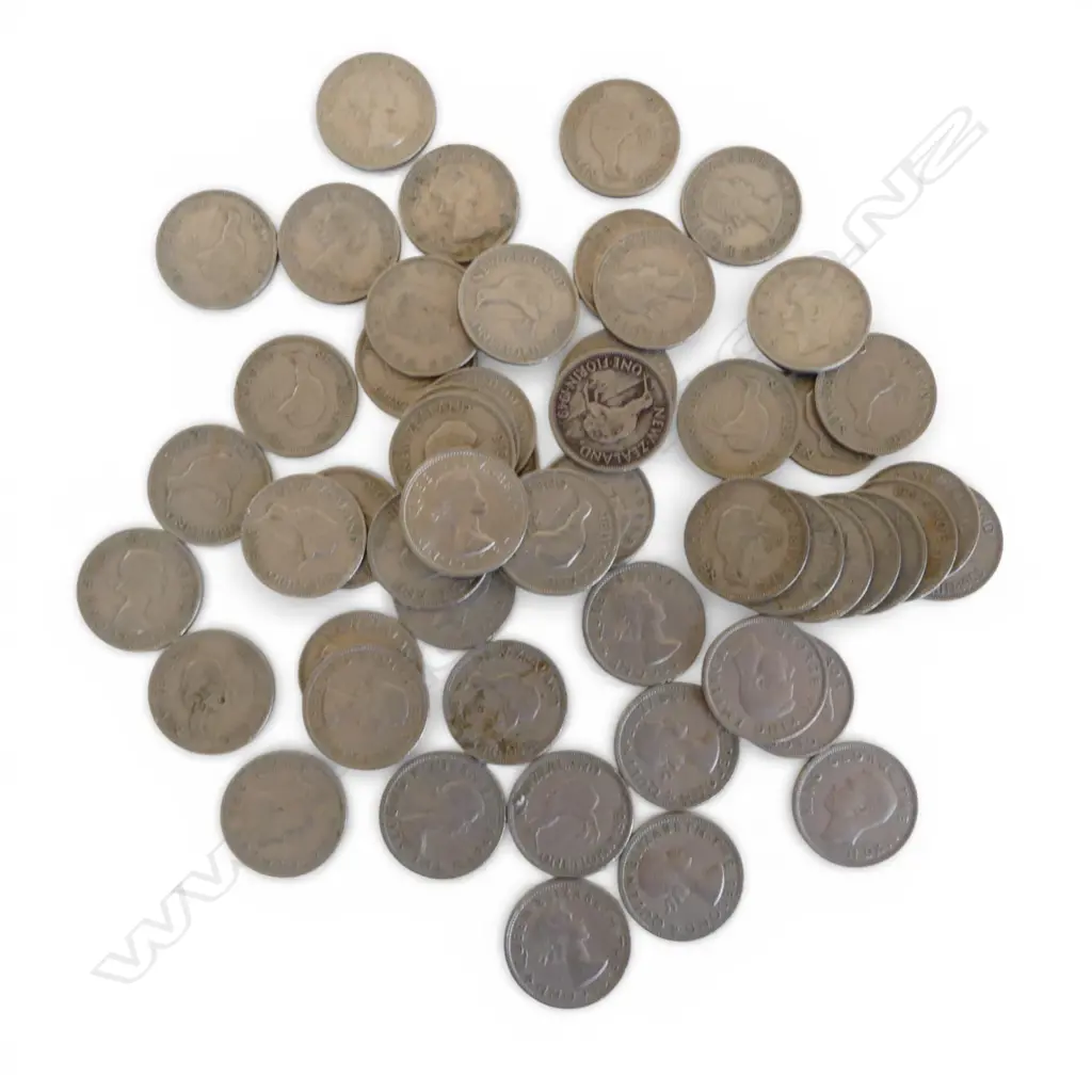 ASST. NEW ZEALAND FLORINS GEO. IV & EIIR Image 1++