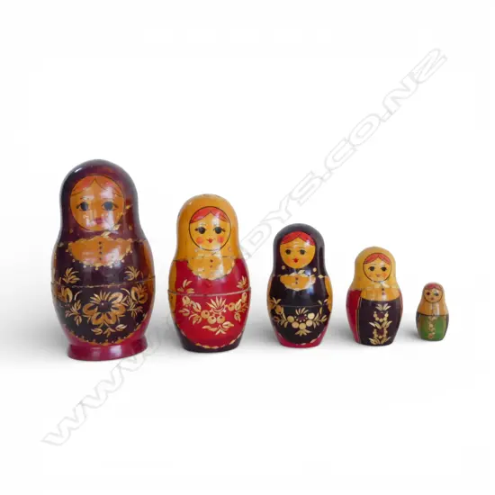 VINTAGE RUSSIAN STACKING DOLL, H.215mm