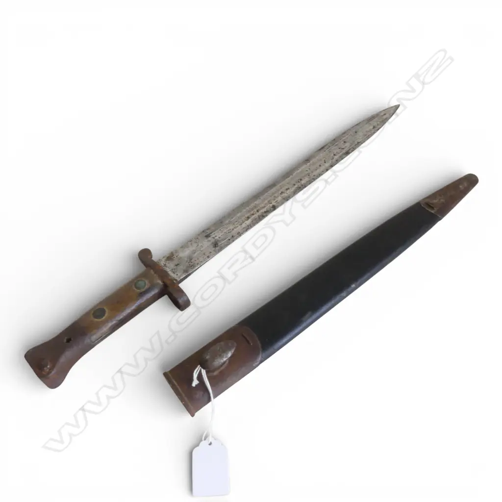 WILKINSON BAYONET IN LEATHER SCABBARD L. 440MM Image 1++