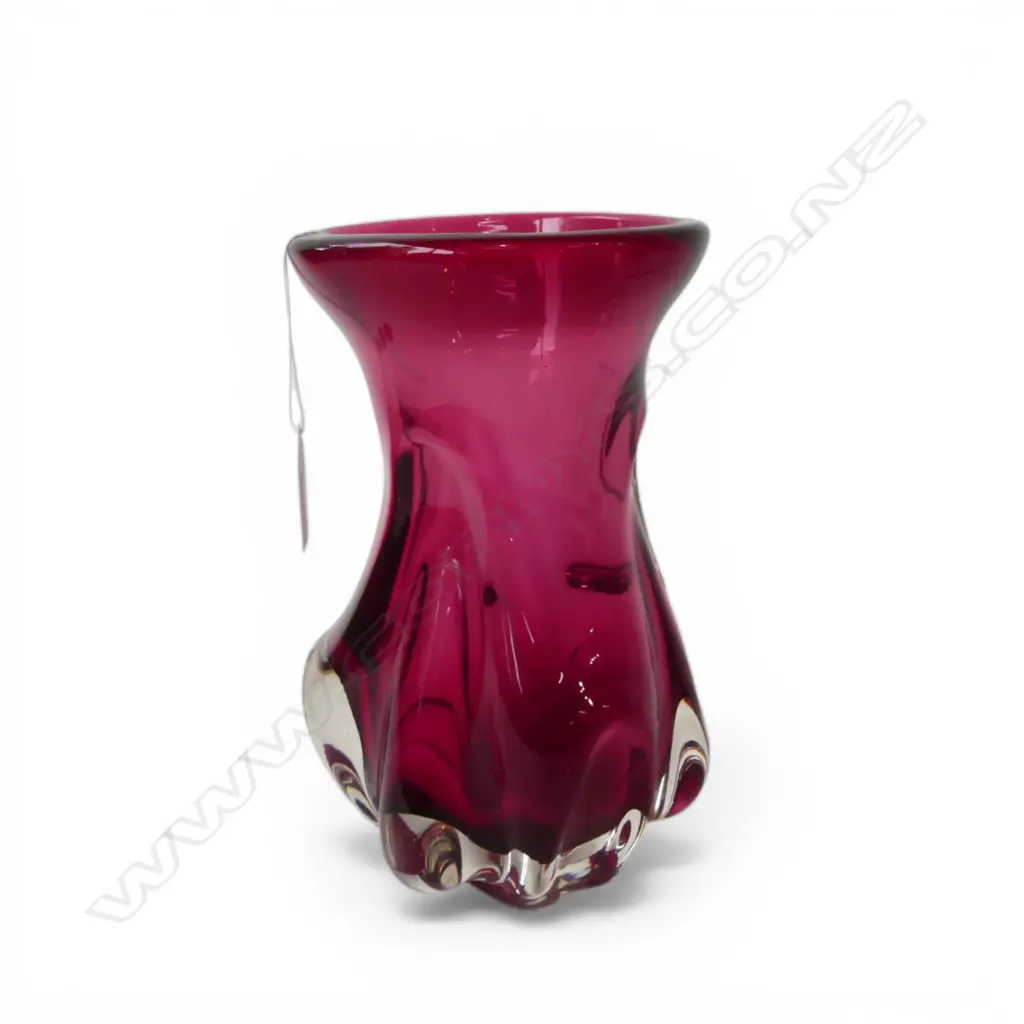 CRANBERRY GLASS VASE H. 210 mm Image 1++