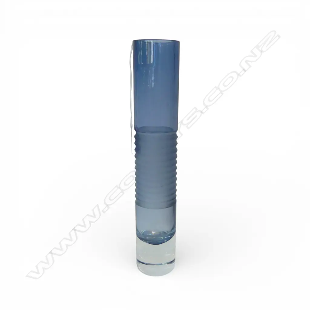    BLUE ART GLASS VASE H300mm Image 1++