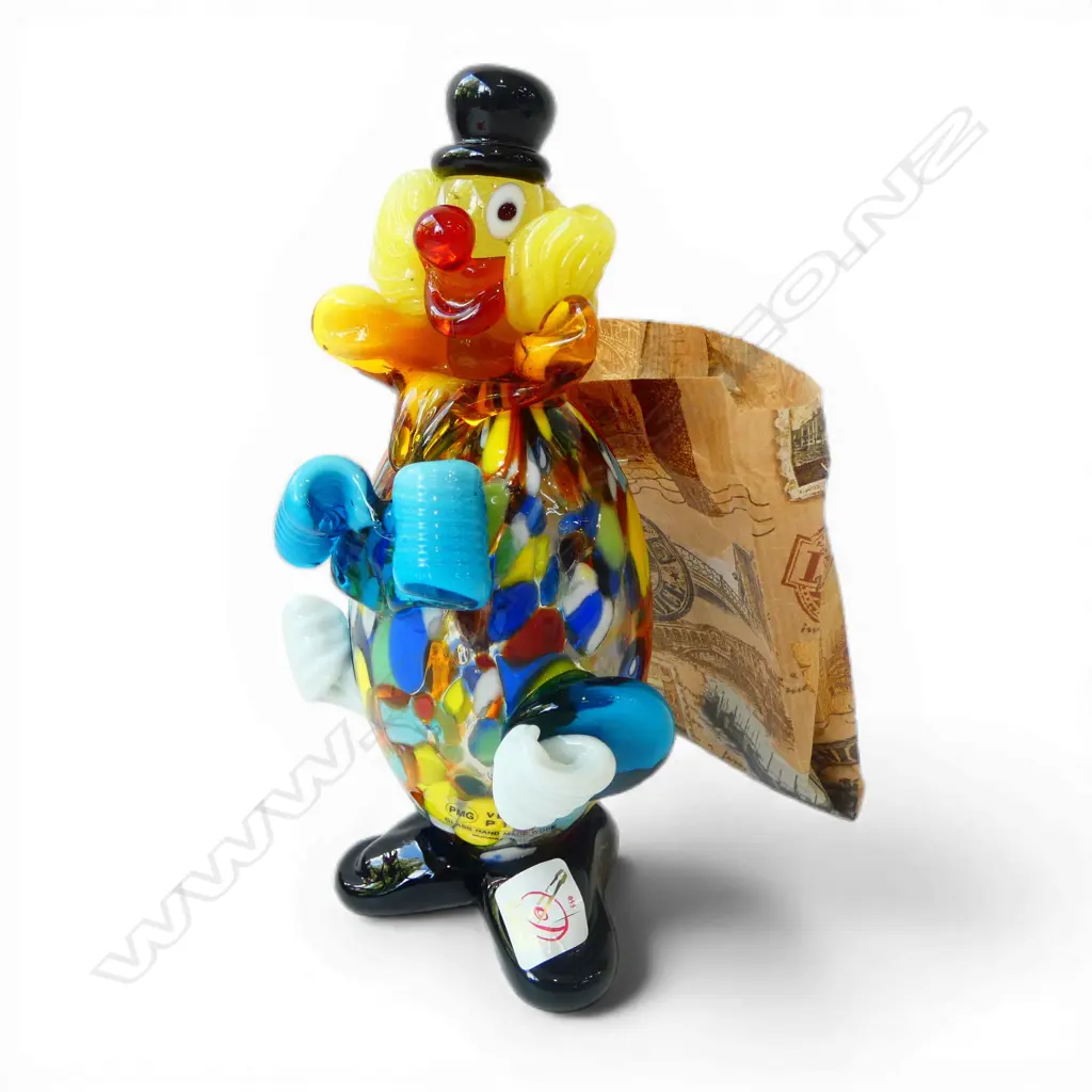 ITALIAN MURANO ART GLASS CLOWN H.175mm Image 1++
