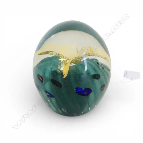 GARY NASH ART GLASS PAPERWEIGHT H.100mm