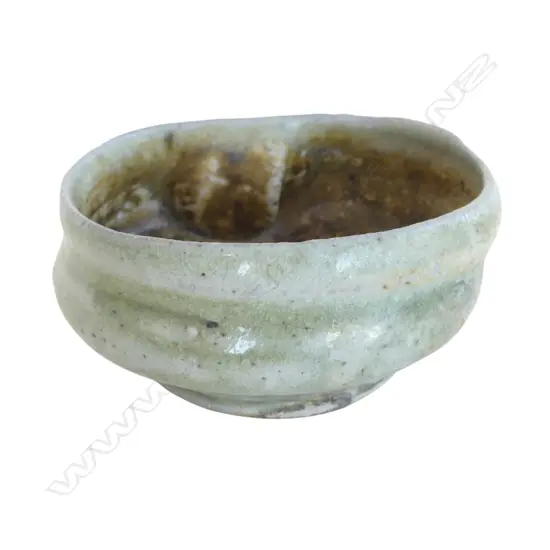 N.Z. STUDIO POTTERY TEA BOWL unmarked W.130mm Ex. Anneke Borren Collection